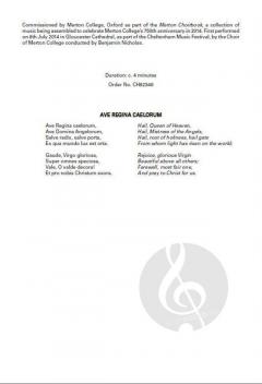 Ave Regina Caelorum (Judith Weir) 