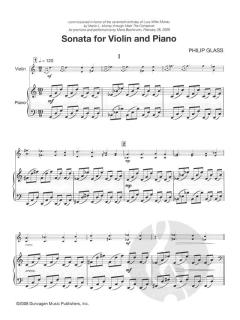 Sonata For Violin And Piano von Philip Glass im Alle Noten Shop kaufen