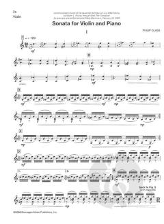 Sonata For Violin And Piano von Philip Glass im Alle Noten Shop kaufen