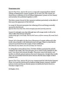 Against That Time (Edwin Hughes) 