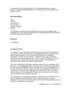 Psalm-Cantata von John McCabe 