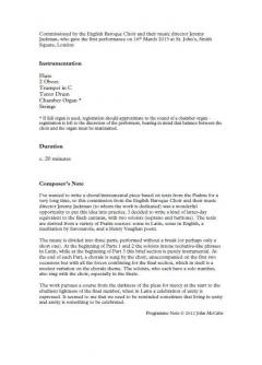 Psalm-Cantata von John McCabe 