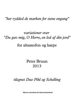Her Rydded De Marken For Stene Engang (Peter Bruun) 