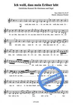 Ich weiß, dass mein Erlöser lebt von Johannes Pensler 
