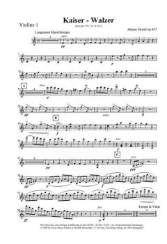 Kaiser-Walzer op. 437 von Johann Strauss (Vater) für Streichquartett im Alle Noten Shop kaufen