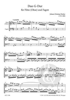 Duo G-Dur von Johann Christian Fischer 