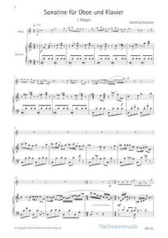 Sonatine für Oboe und Klavier von Gottfried Glöckner im Alle Noten Shop kaufen