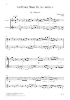 Fünf kleine Stücke für zwei Violinen von Dietrich Noll im Alle Noten Shop kaufen