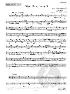 Divertimento a tre in F Erstdruck von Johann Georg Albrechtsberger 
