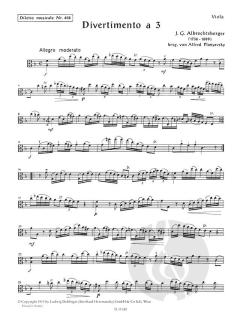 Divertimento a tre in F Erstdruck von Johann Georg Albrechtsberger 