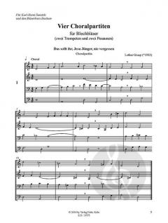 Vier Choralpartiten für Blechbläser (Lothar Graap) 
