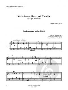 Variationen über zwei Choräle von Lothar Graap für Orgel manualiter im Alle Noten Shop kaufen (Partitur)