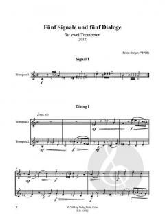 5 Signale und 5 Dialoge von Franz Surges für 2 Trompeten im Alle Noten Shop kaufen
