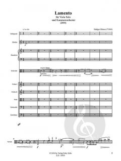 Lamento von Rüdiger Blömer für Viola solo und Kammerorchester im Alle Noten Shop kaufen (Partitur)