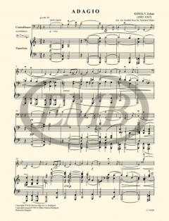 Adagio for Double Bass and Piano von Zoltan Kodaly 