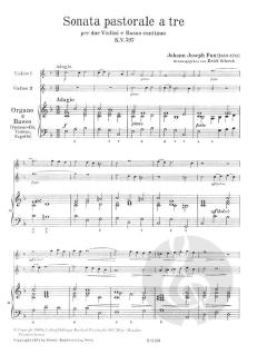 Sonata pastorale a tre F-Dur KV 397 von Johann Joseph Fux 
