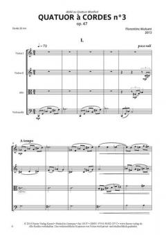 Quatuor a cordes no. 3 op. 47 von Florentine Mulsant 