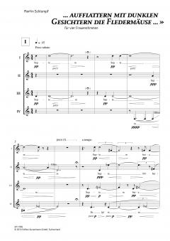 ... aufflattern mit dunklen Gesichtern die Fledermäuse ... (Martin Schlumpf) 