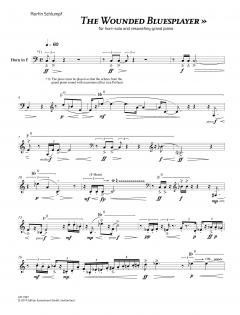 The Wounded Bluesplayer von Martin Schlumpf für Horn solo und Resonanzflügel
