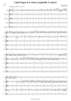 Kleine Fuge e-Moll von Johann Sebastian Bach für Holzbläser Quintett im Alle Noten Shop kaufen