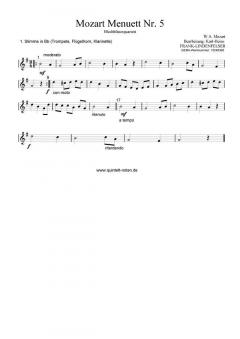Menuett Nr. 5 (Download) von Wolfgang Amadeus Mozart (Download) 