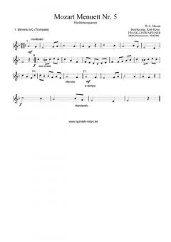 Menuett Nr. 5 (Download) von Wolfgang Amadeus Mozart (Download) 
