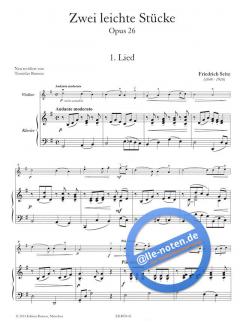 Zwei leichte Stücke op. 26 von Friedrich Seitz 