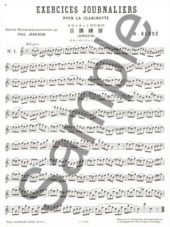 Hyacinthe Klosé - Exercices journaliers pour la clarinette von Klose 