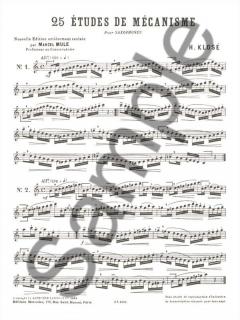 25 Études de mécanismes pour saxophones von Hyacinthe Klose 