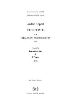 Concerto For Percussion And Orchestra (Anders Koppel) 