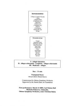 Concerto for Violoncello and Orchestra von Anders Koppel im Alle Noten Shop kaufen (Partitur)