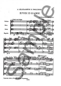 Epodi E Giambi (Gian Francesco Malipiero) 