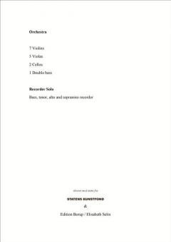 Winter Echoes For Recorder And 13 Solo Strings (Sunleif Rasmussen) 