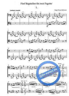 Zeitgenössische Musik für zwei Fagotte 