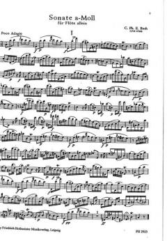 Sonate a-Moll von Carl Philipp Emanuel Bach 
