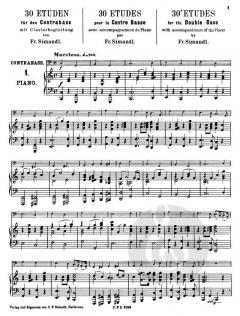 30 Etüden von Franz Simandl 
