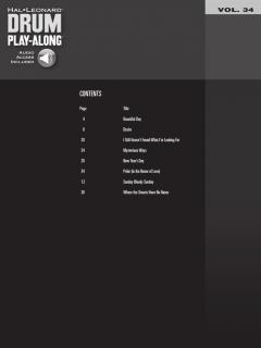 Drum Play-Along Vol. 34 (U2) 