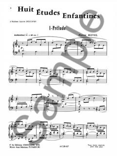 8 Études Enfantines - Solo Piano von Pierre Revel 