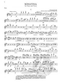 Sonatina for Flute and Piano Op. 100 von Antonín Dvorák 