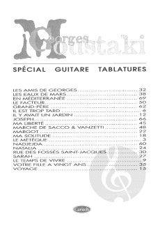 Spécial Guitare Tablatures von Georges Moustaki 