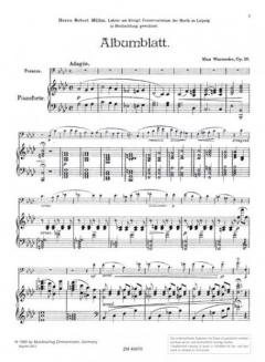 Albumblatt op. 26 von Max Warnecke für Posaune und Klavier im Alle Noten Shop kaufen