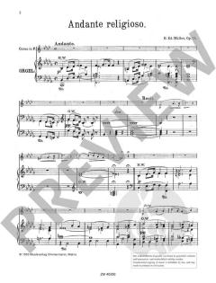 Andante religioso op. 74 von Bernhard Eduard Müller für Horn in F und Klavier