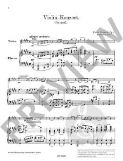 Konzert cis-Moll op. 2 von Franz Berwald für Violine und Klavier im Alle Noten Shop kaufen