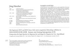 Namen Gottes, Komposition 3 für Orgel, Heft 5 (Jörg Herchet) 