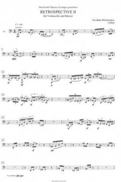 Retrospective II von Osvaldas Balakauskas für Violoncello und Klavier im Alle Noten Shop kaufen
