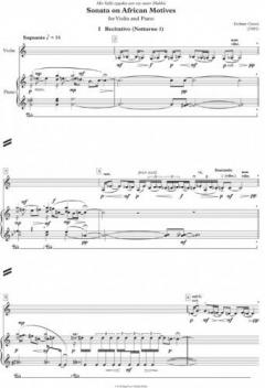 Sonata on African Motives von Stefans Grové 