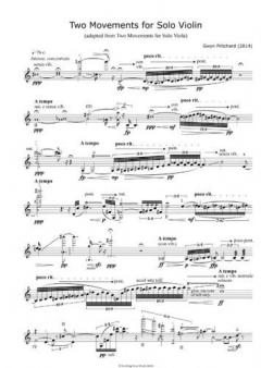Two Movements for Solo Violin von Gwyn Pritchard im Alle Noten Shop kaufen (Partitur)