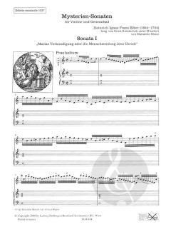 Mysteriensonaten Heft 1 von Heinrich Ignaz Franz Biber 