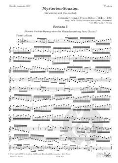 Mysteriensonaten Heft 1 von Heinrich Ignaz Franz Biber 