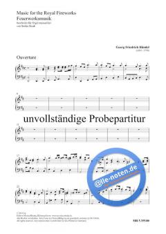 Feuerwerksmusik D-Dur von Georg Friedrich Händel für Orgel manualiter im Alle Noten Shop kaufen (Partitur)